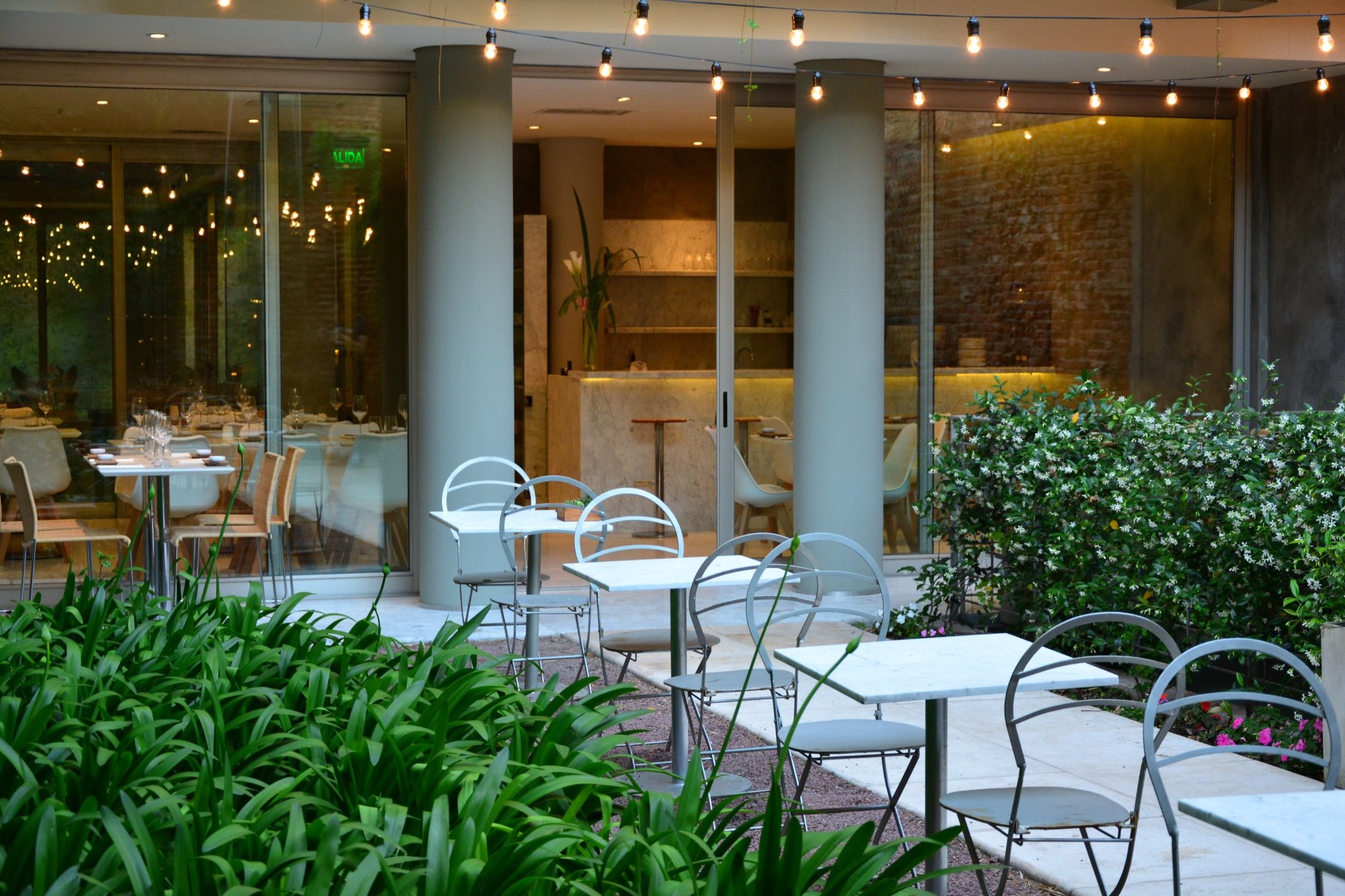 Jardín del Palo Santo Hotel lleno de plantas